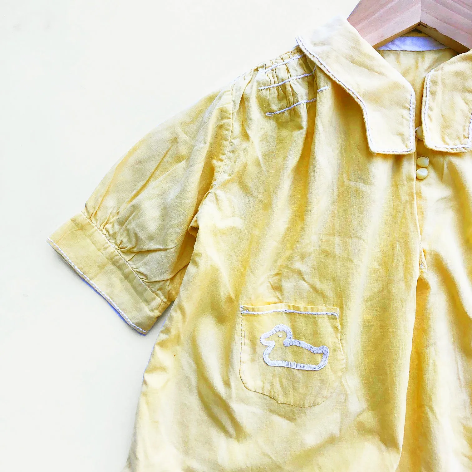 Yellow 1940's Duck Romper size 9-12 months