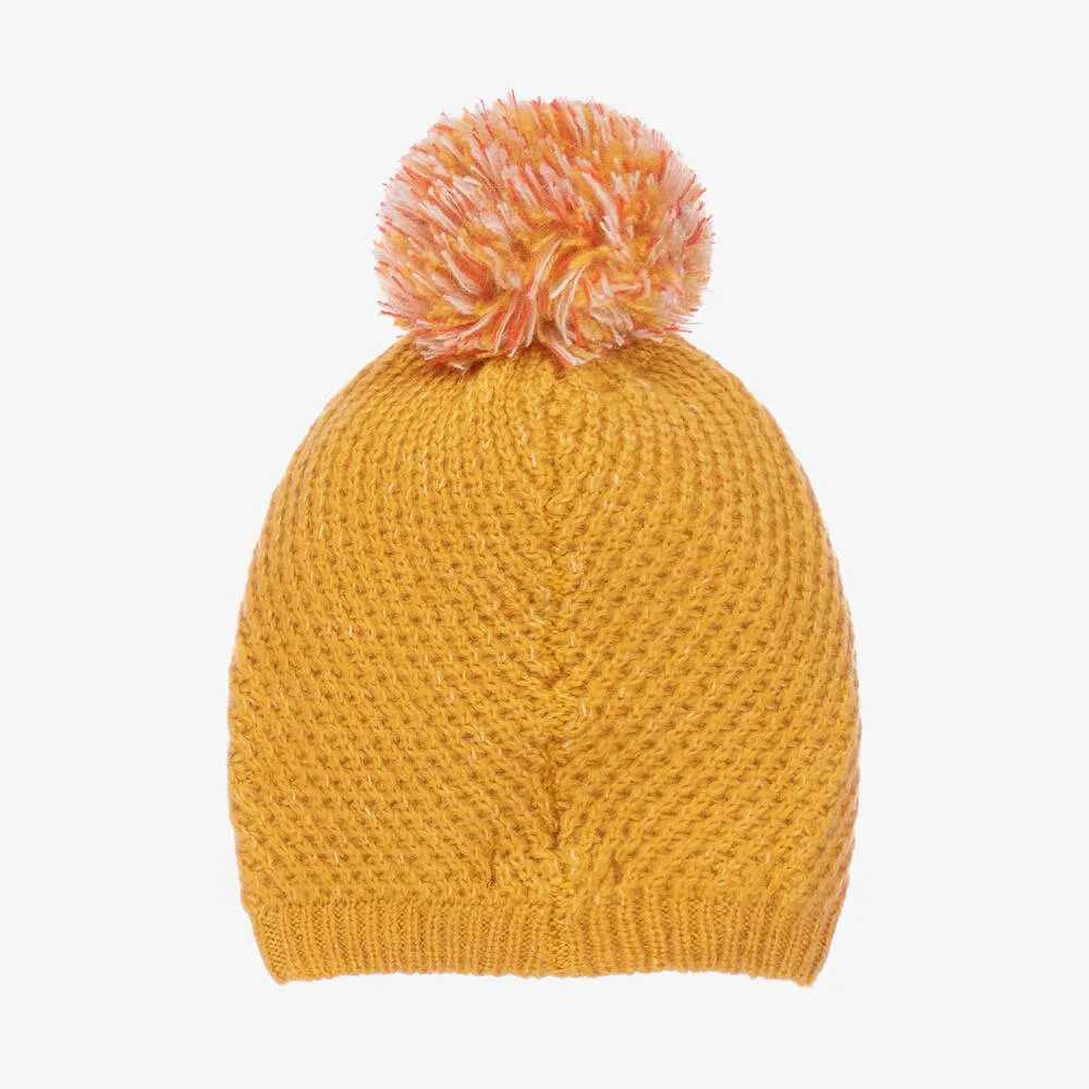 Yellow & Pink Knitted Hat Set