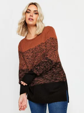 Yours Curve Colourblock Jumper