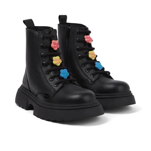 Youth Womens Kenzi Boot Charm Leather Black