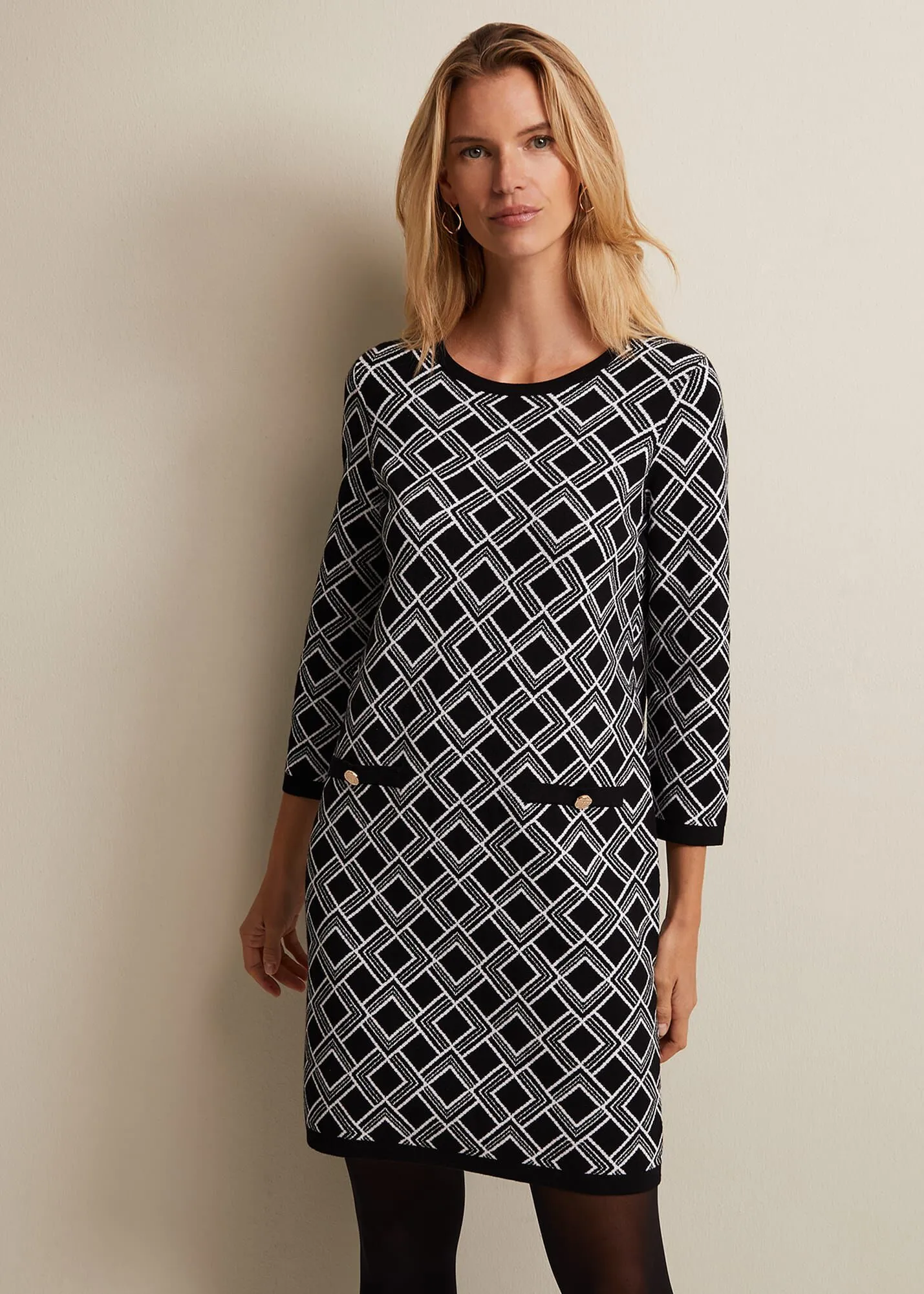 Zayla Geo Tunic Mini Dress