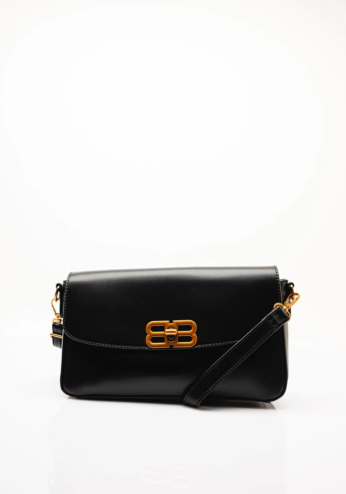 Zen Collection Rectangular Crossbody Bag, Black