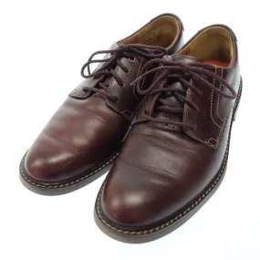 美品◆クラークス レザーシューズ 外羽根 プレーントゥ ボルドー サイズ25 メンズ Clarks【AFC46】